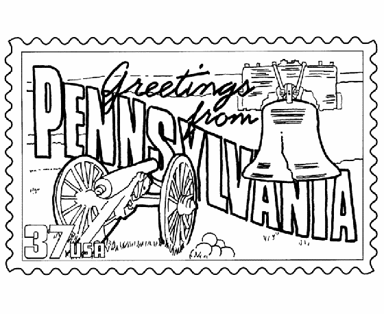 560x458 Usa Printables Pennsylvania State Stamp