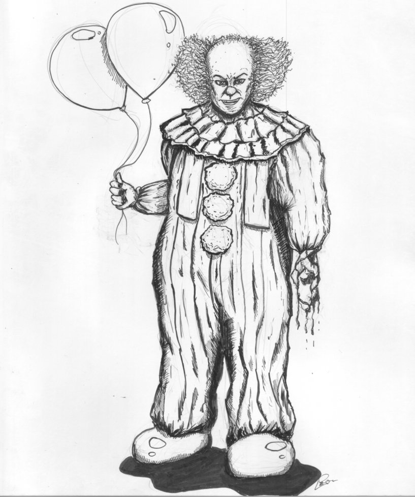 Outline Pennywise Drawing Full Body