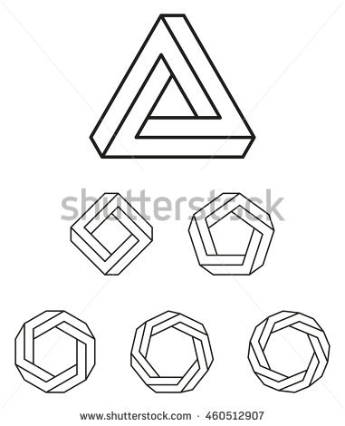 381x470 Penrose Triangled Polygons Outline. The Penrose Tribar,
