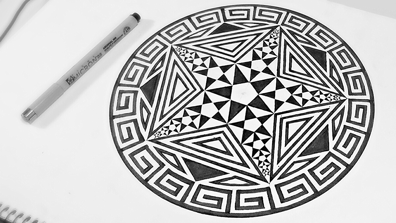 1280x720 How To Draw Fractal Art With Pentagrams