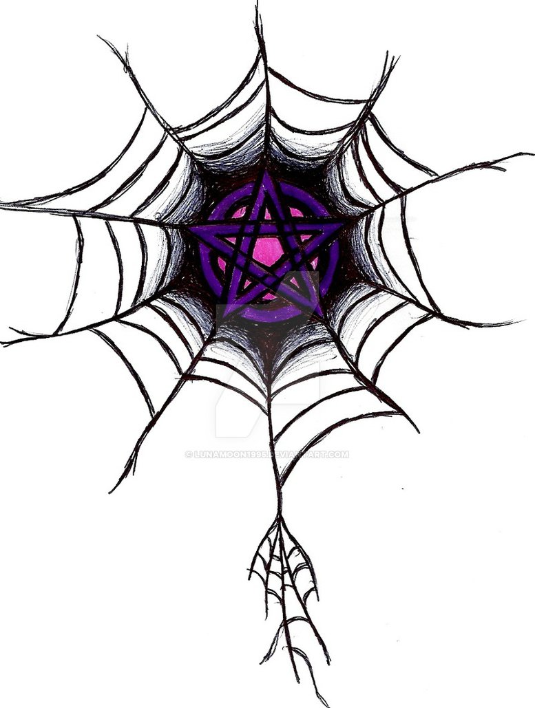 777x1029 Pentagram Spider Web Tattoo By Lunamoon1995