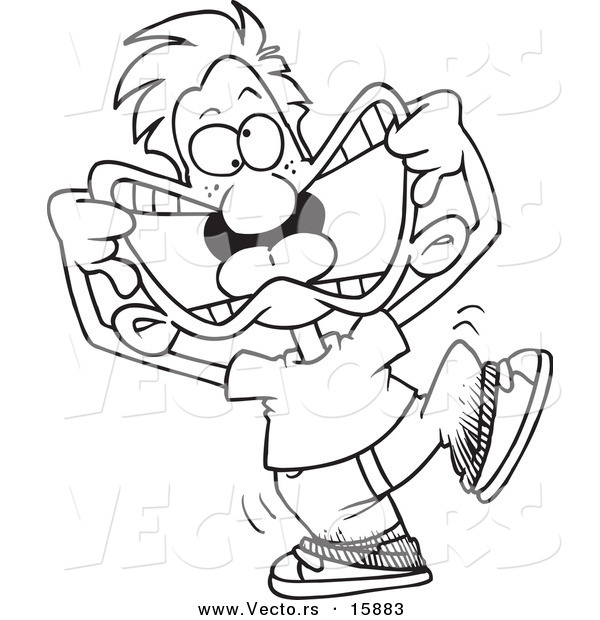 600x620 Funny Drawing Cartoons Vector Of A Cartoon Arrogant Boy Making