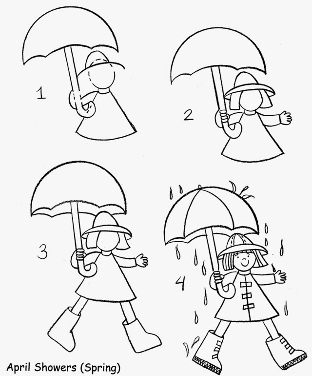 640x770 No Corner Suns How To Draw People In Action Kid In The Rain