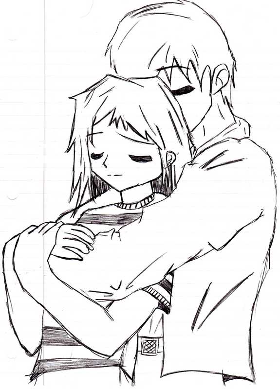 575x800 Anime Hug By Gambleman0