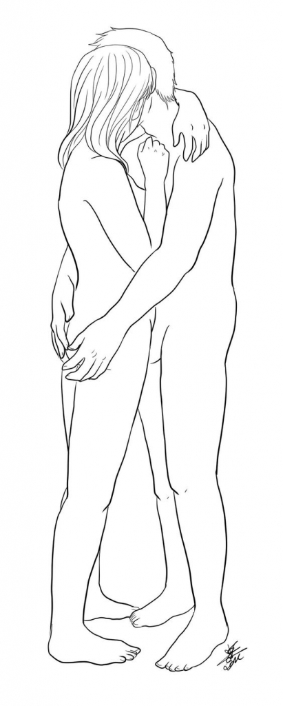 411x1024 Drawings Of Couples Hugging Drawing Of A Couple