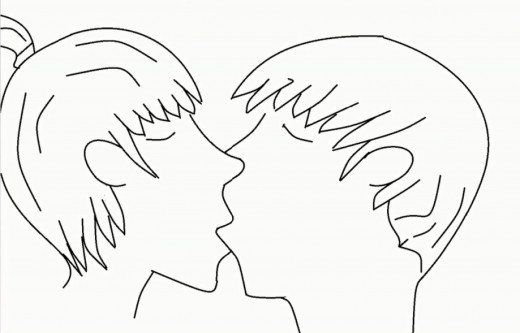 520x333 How To Draw Two People Kissing Step By Step Feltmagnet