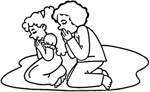 480x296 Children Praying Coloring Page Free Printable Coloring Pages