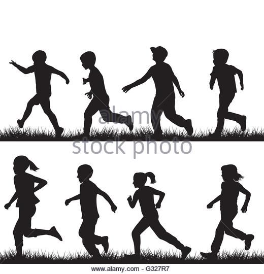 520x540 Boy Running Stock Vector Images
