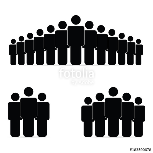 500x500 People Silhouette Icon Illustration Stock Image And Royalty Free