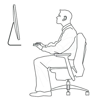 400x400 2d Sitting Man , People