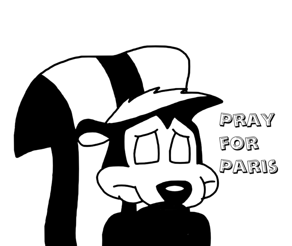 974x820 Pepe Le Pew Praying For Victims In Paris By Marcospower1996