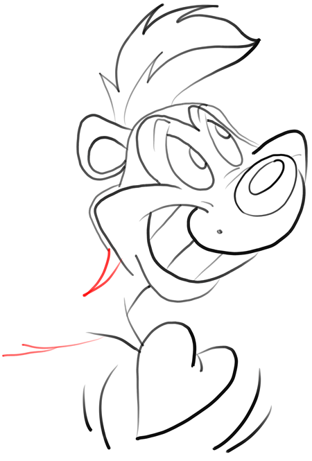 450x665 How To Draw Pepe Le Pew