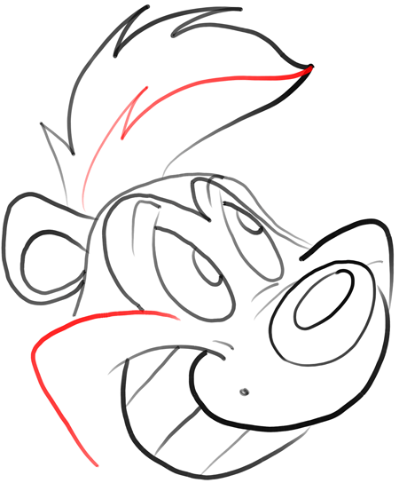 450x544 How To Draw Pepe Le Pew