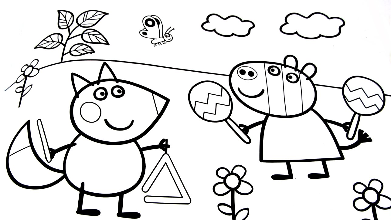 1288x725 How To Drawing Peppa Pig And Colouring Pages For Kids