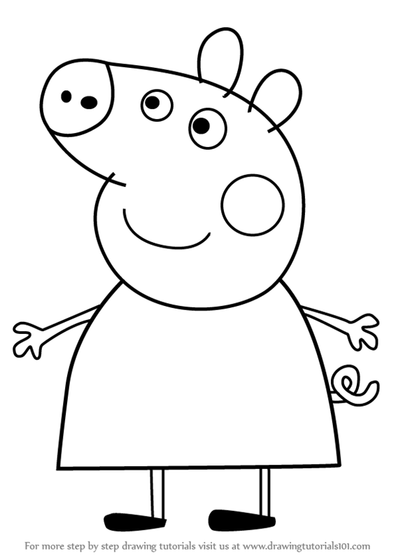 Peppa Drawing at GetDrawings | Free download