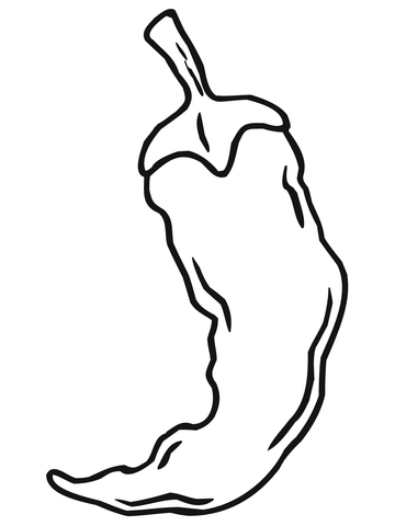 360x480 Chili Pepper Coloring Page Free Printable Coloring Pages