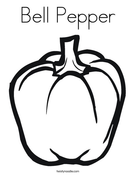 468x605 Bell Pepper Coloring Page