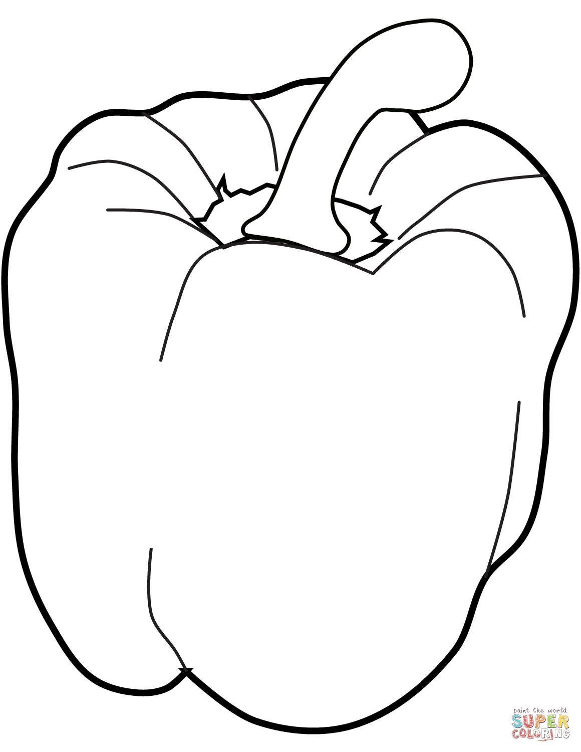 1160x1500 Sweet Pepper Coloring Page Free Printable Coloring Pages