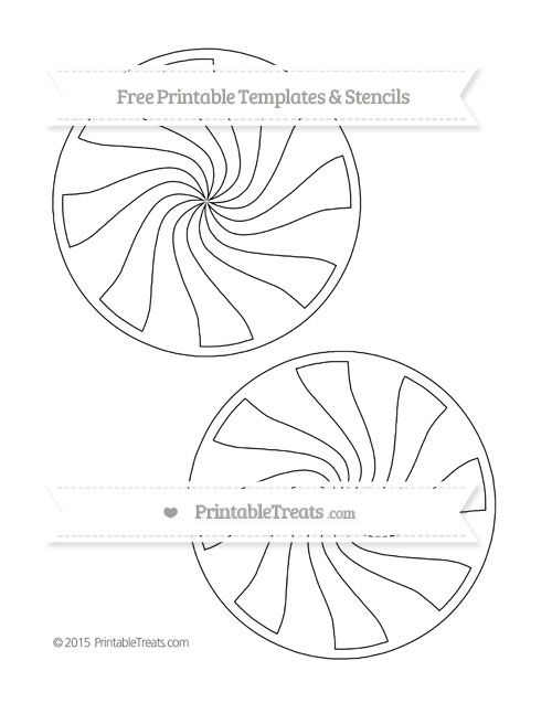 500x647 Free Printable Large Peppermint Candy Template Shapes