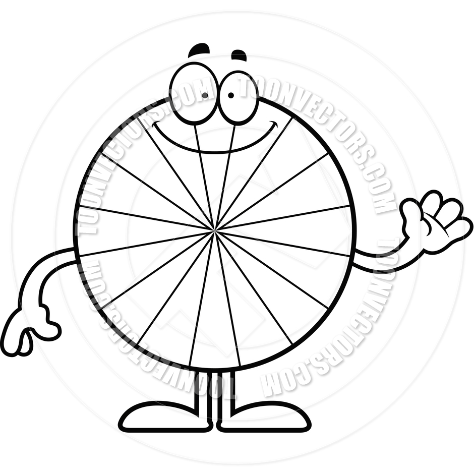 940x940 Cartoon Peppermint Candy Waving (Black And White Line Art) By Cory