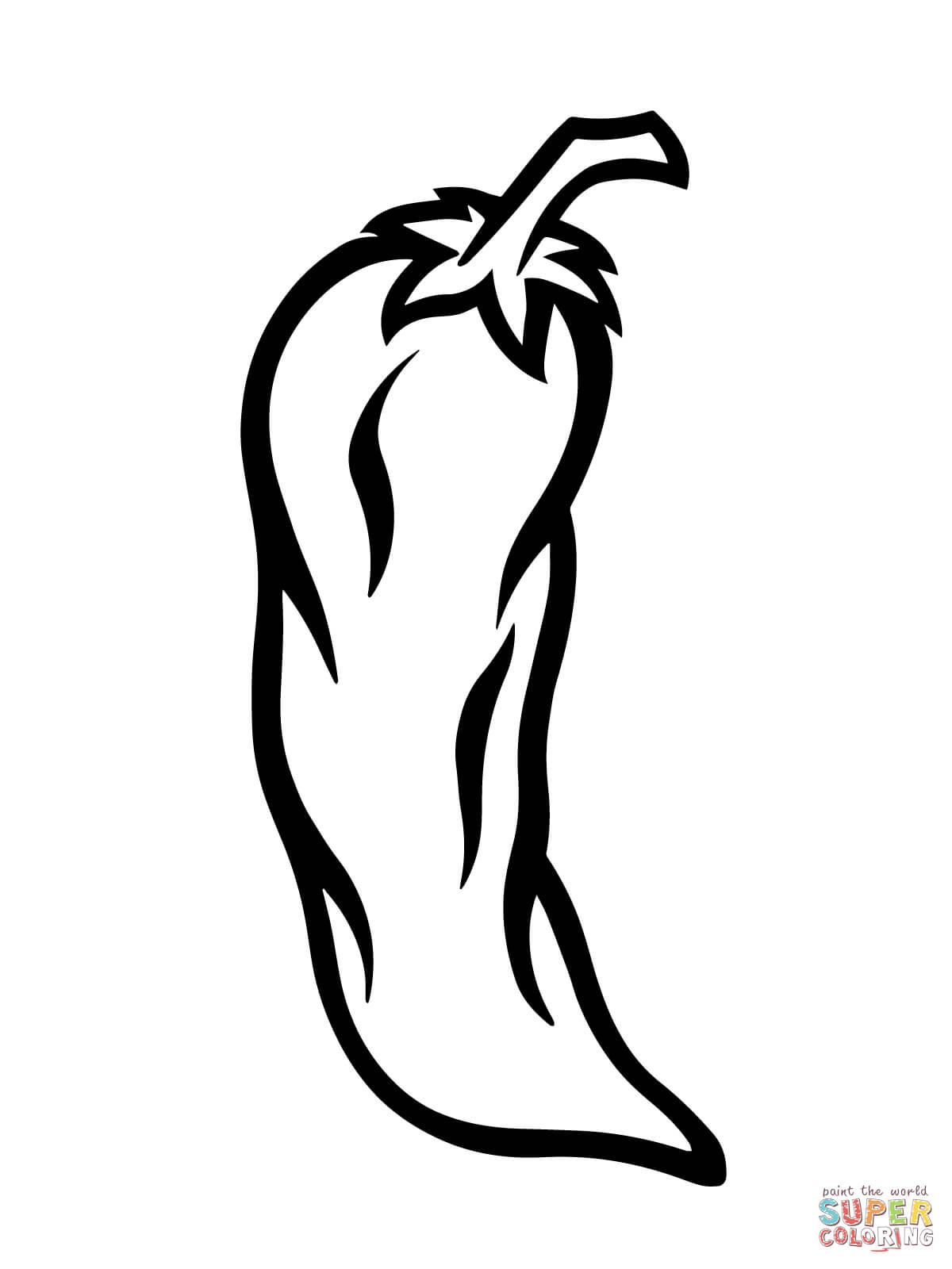 1200x1600 Chili Pepper Coloring Page Free Printable Coloring Pages