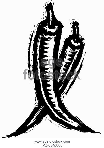 427x609 A Black And White Illustration Of Wooden Salt And Pepper Shakers