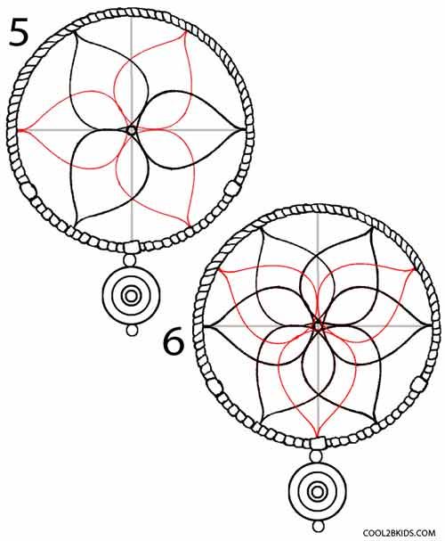 500x607 How To Draw A Dreamcatcher (Step By Step) Cool2bkids Crafts