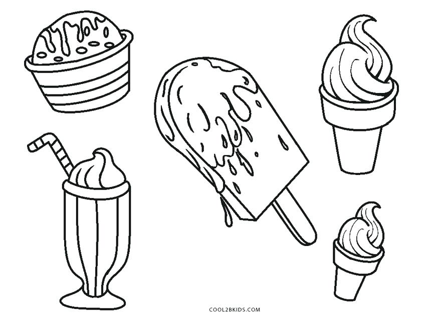850x638 Perfect Coloring Pages Ice Cream Print Cone Page Drawing Board
