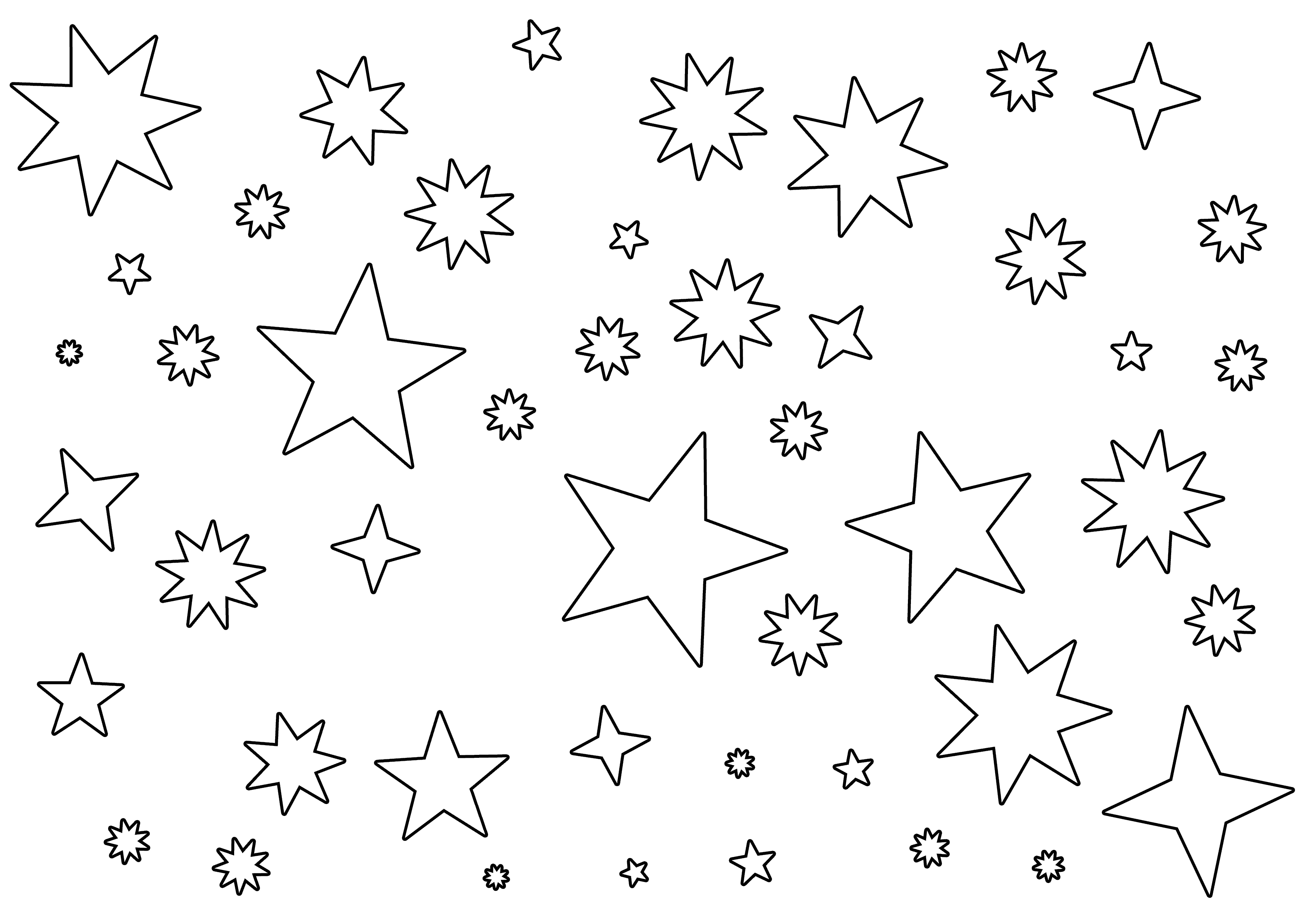 3508x2480 Perfect Star Coloring Pages In Star Coloring Pages On With Hd