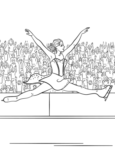 371x480 Ice Skating Performance Coloring Page Free Printable Coloring Pages