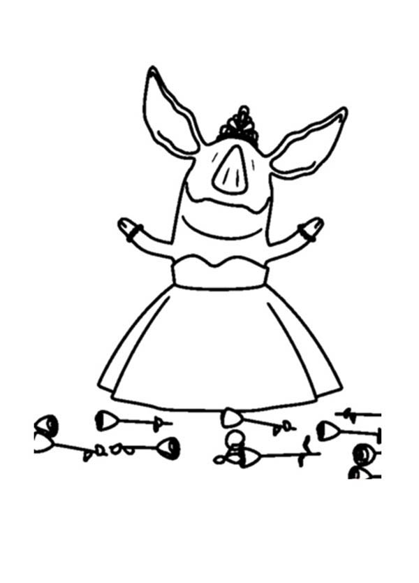 600x834 Olivia The Pig Success Performance Coloring Page