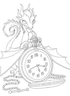 236x320 Cleaned Up Line Art On Perfume Dragon. Ready For The Canvas