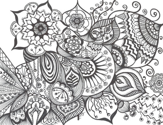 570x440 Hand Drawn Design On 8 In. X 11 In. Paper. Created Using Only