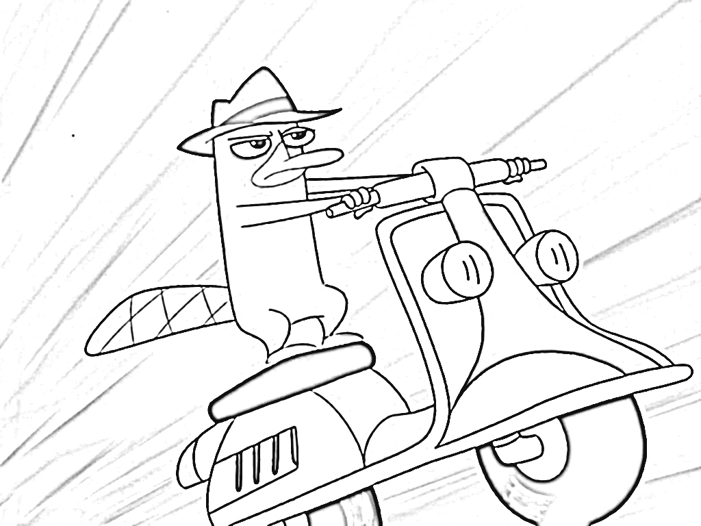 1024x768 Free Printable Perry The Platypus Coloring Pages For Kids