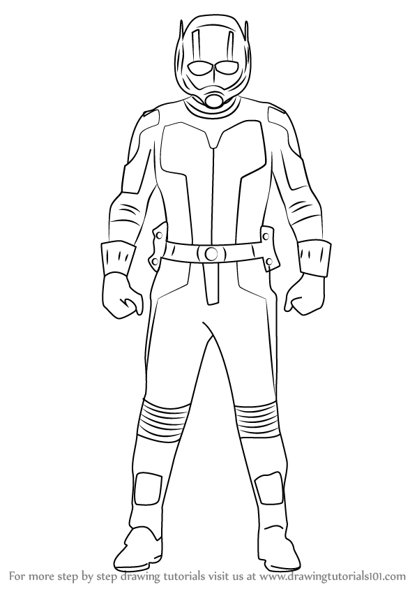 598x844 Learn How To Draw Ant Man (Marvel Comics) Step By Step Drawing