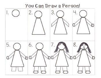 350x270 Step By Step How To Draw A Person By The Fireflies Tpt