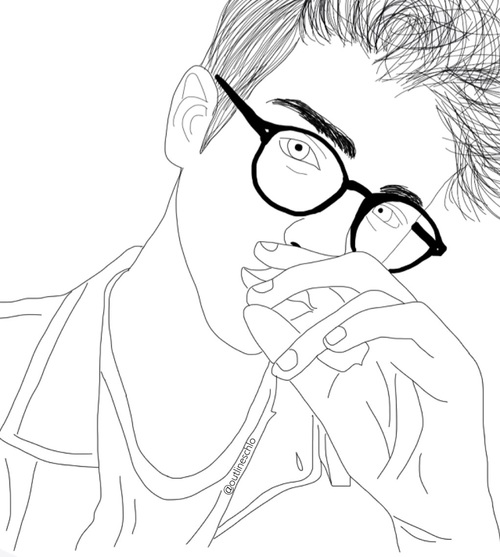 500x557 Imagen De Boy, Outline, And Tumblr Drawing Ideas