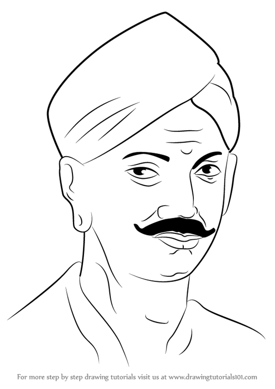 566x800 Learn How To Draw Mangal Pandey (Other People) Step By Step
