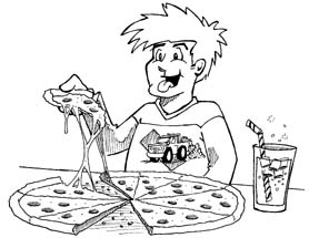 278x215 Friends Eating Pizza Clipart