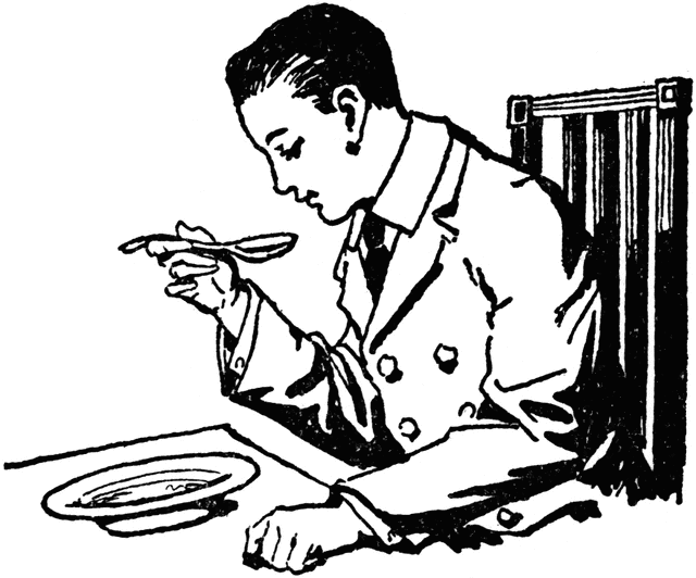 640x532 Man Eating Soup