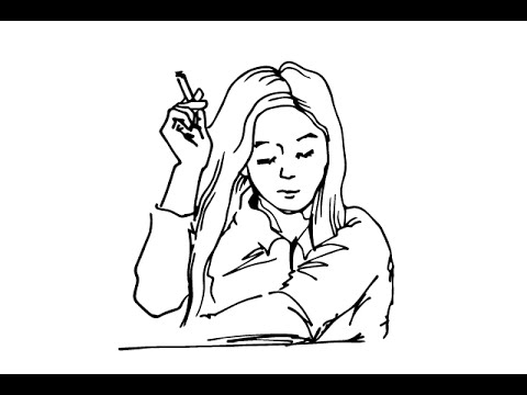 480x360 Drawing 2 (How To Draw A Girl Smoking)
