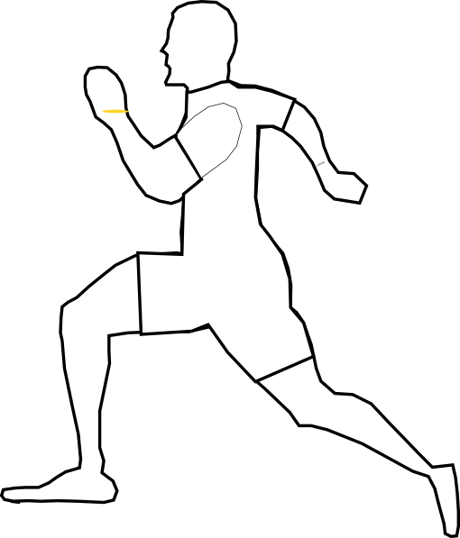 510x597 White Running Man Clip Art