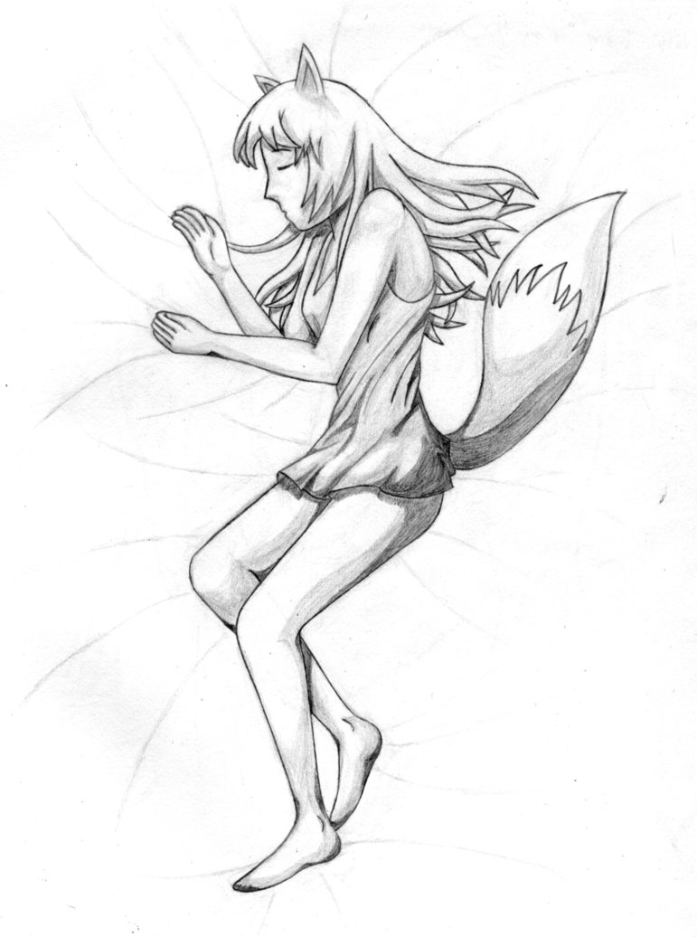 771x1036 Sleeping Fox Girl By Skypidgeot