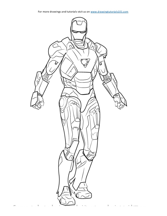 638x826 How To Draw Iron Man Sketch