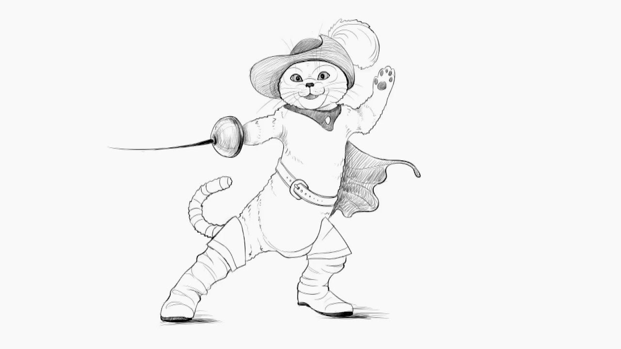 1280x720 How To Draw Puss In Boots