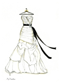200x275 Dreamlines Weddin Dress Sketch And Personalized Hanger Httpwww