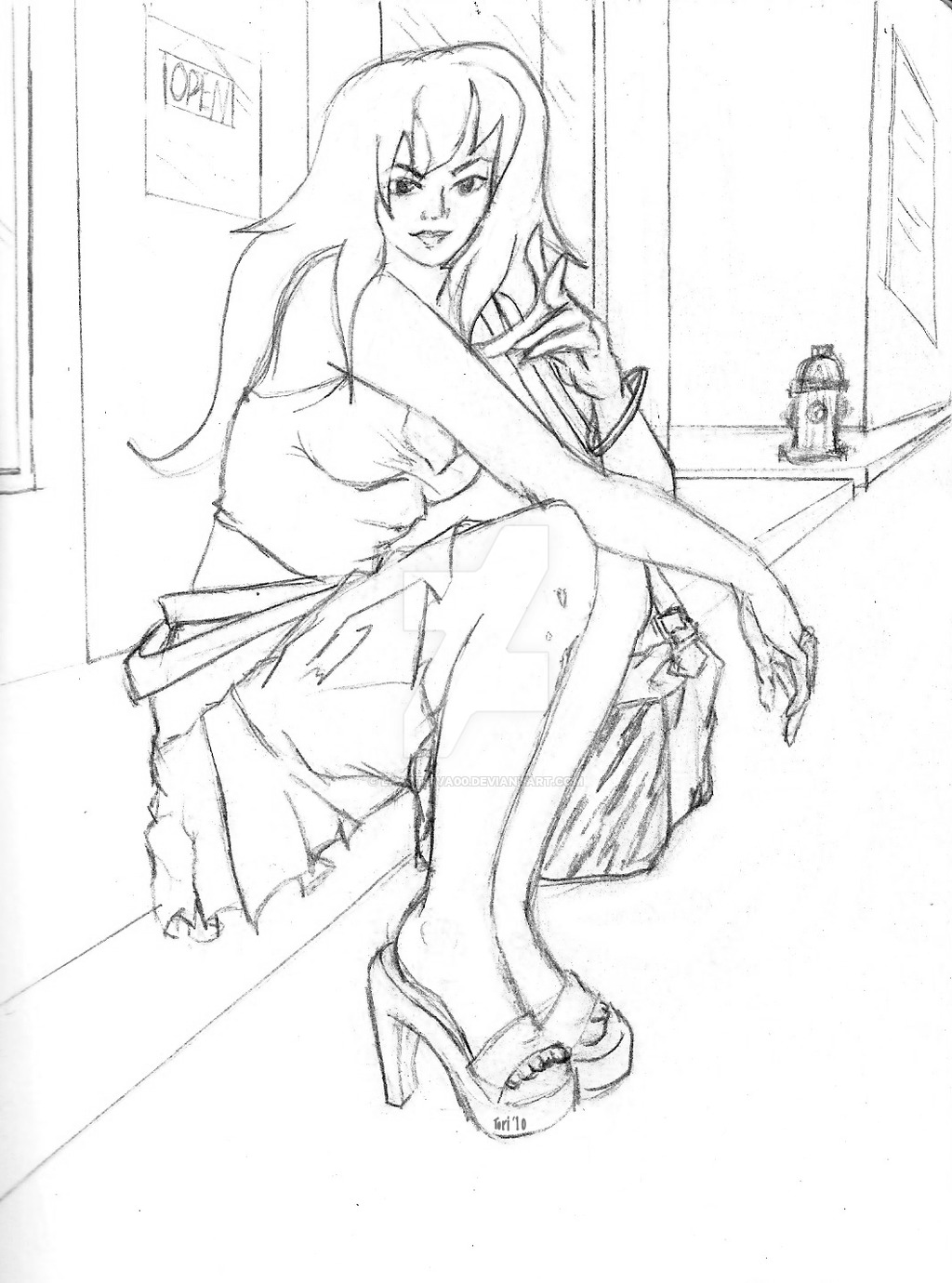 1024x1380 Manga Perspective Figure By Laartdiva00