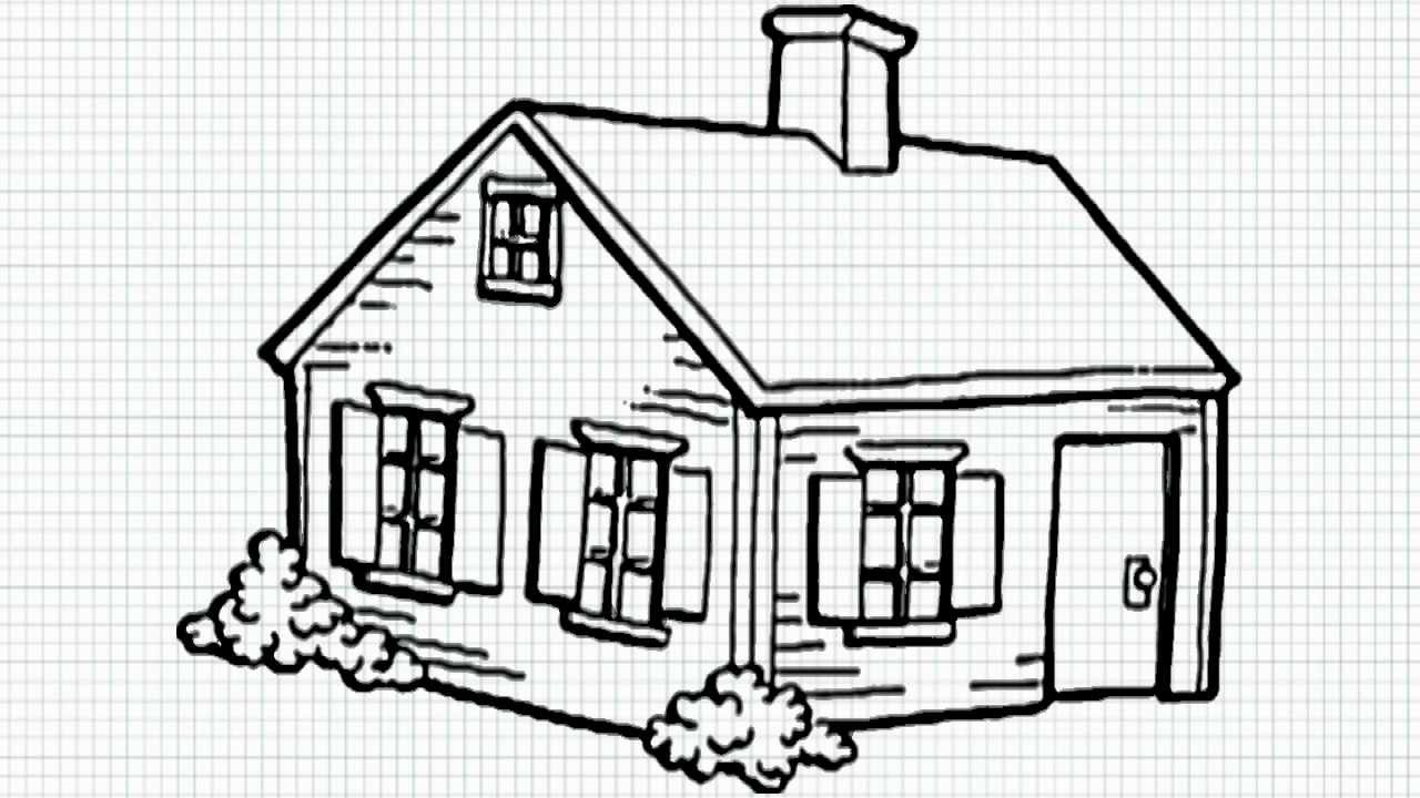1280x720 3d House Drawing Pencil Draw A House In Perspective