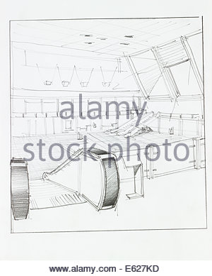 300x389 Architectural Perspective Drawing Of Subway Entrance On Street