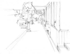 300x231 Draw A Street Scene With One Point Perspective